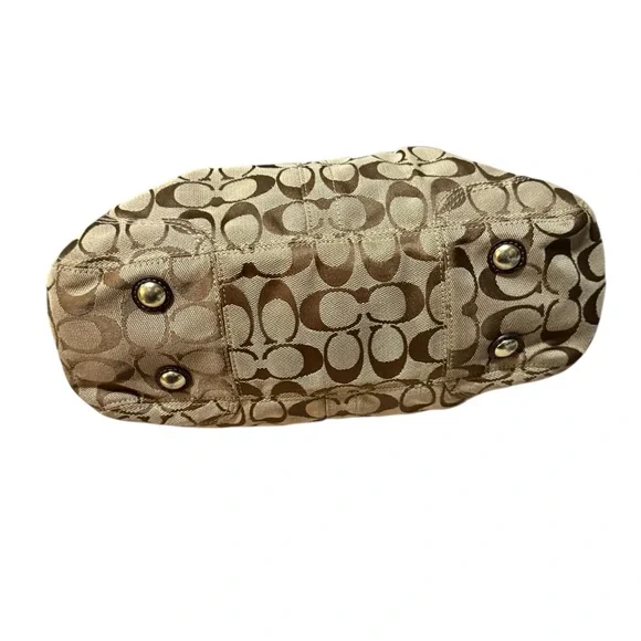 Coach Hampton Chocolate Brown Leather Carryall Tote Bag Purse - Picture 8 of 13